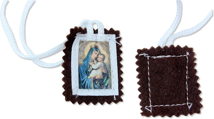 Schädel aus Stoff Unserer Lieben Frau vom Karmel - 3 x 2,5 cm - Set 10 Stück (klein) Piccola, Piccol