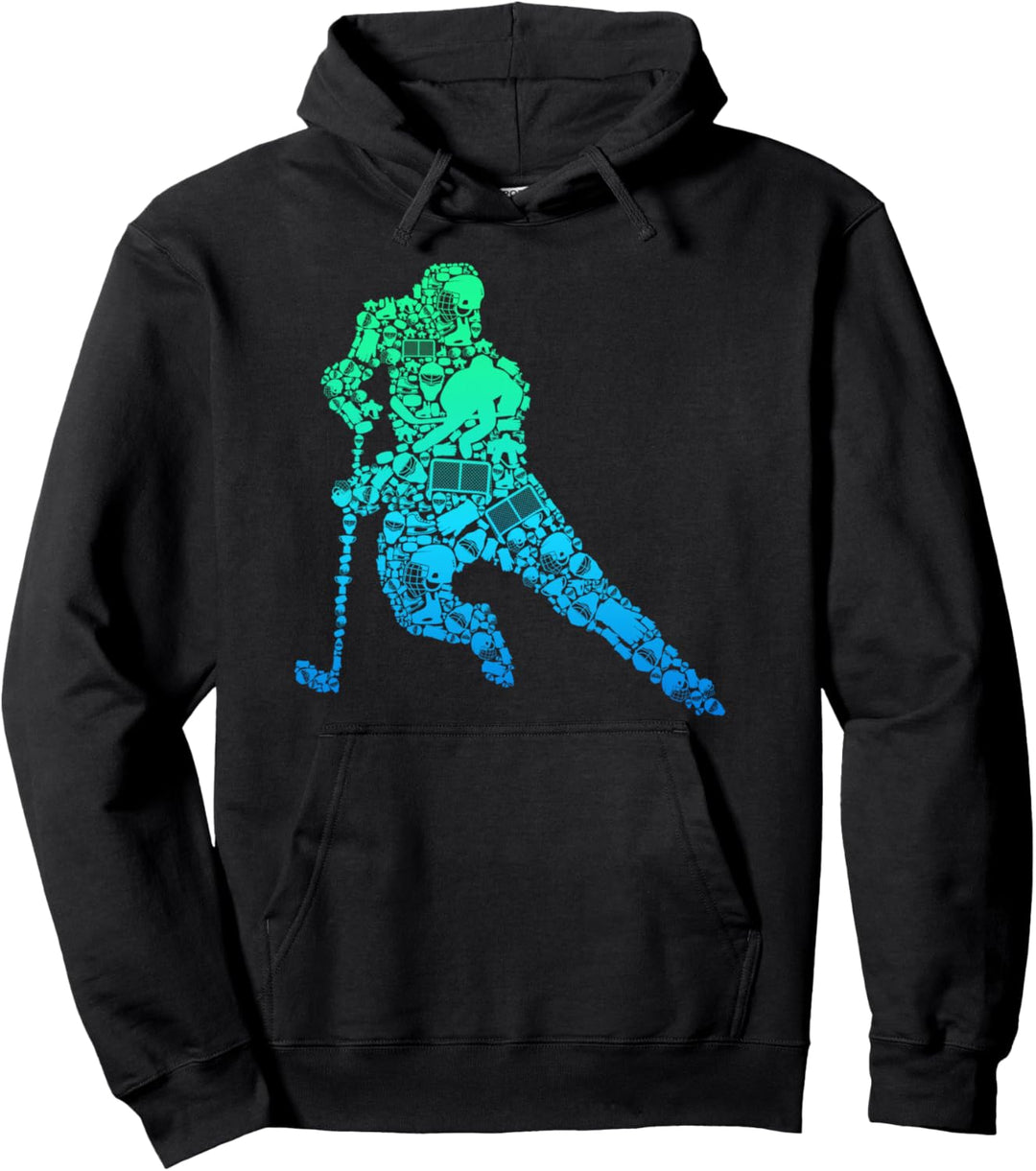 Eishockey Eishockeyspieler Jungen Kinder Männer Pullover Hoodie