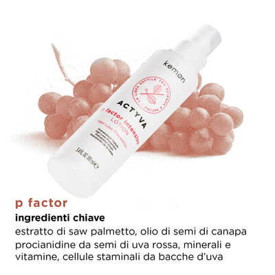 Kemon - Actyva P Factor Lotion Intensive, Lotion zur Prävention von Haarausfall angereichert mit pfl