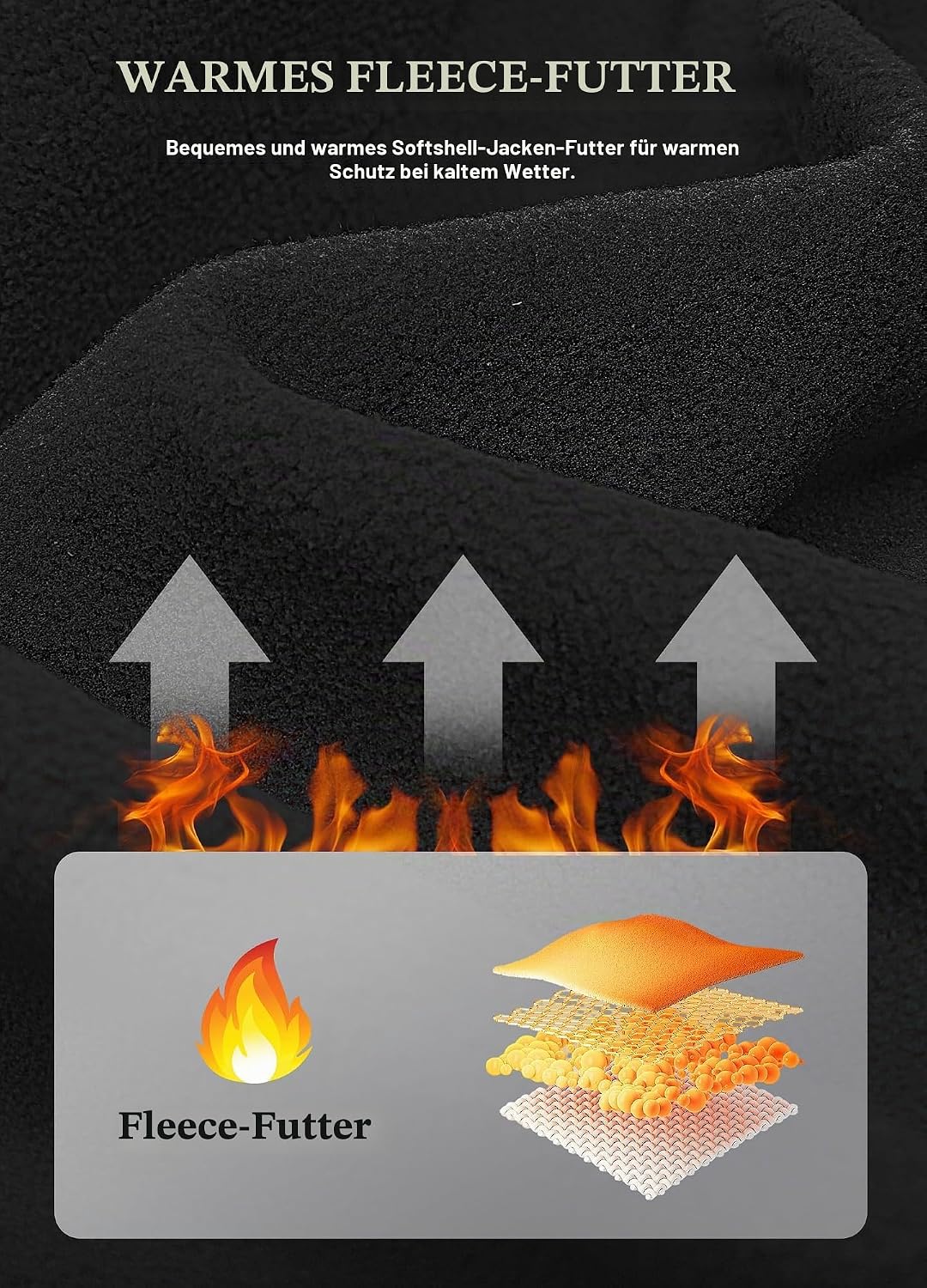 ATLASLAVA Damen Softshelljacke Wasserdichte Atmungsaktive Leichte Fleece Kapuze Übergangsjacke Laufe