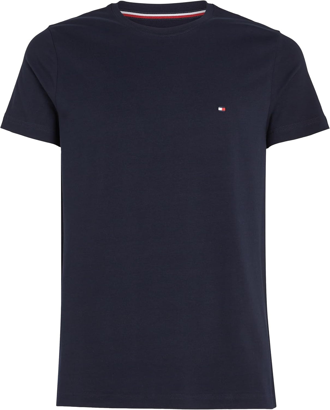 Tommy Hilfiger Herren T-Shirt Kurzarm Core Stretch Slim Fit, Blau (Desert Sky)