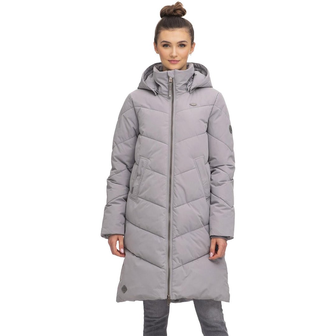 Ragwear REBELKA Damen Frauen Mantel,Parka,Steppmantel,lange Jacke,Stehkragen,wasserdicht XL light gr