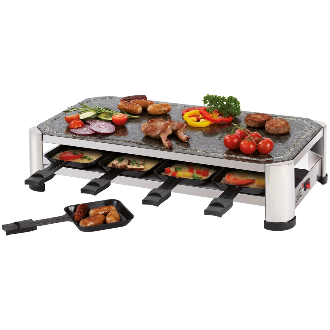 FRITEL Steingrill SG 2180 – Hotstone Grill/Raclette Weihnachten – Naturstein – 1500 W - PFAS-Frei– 4