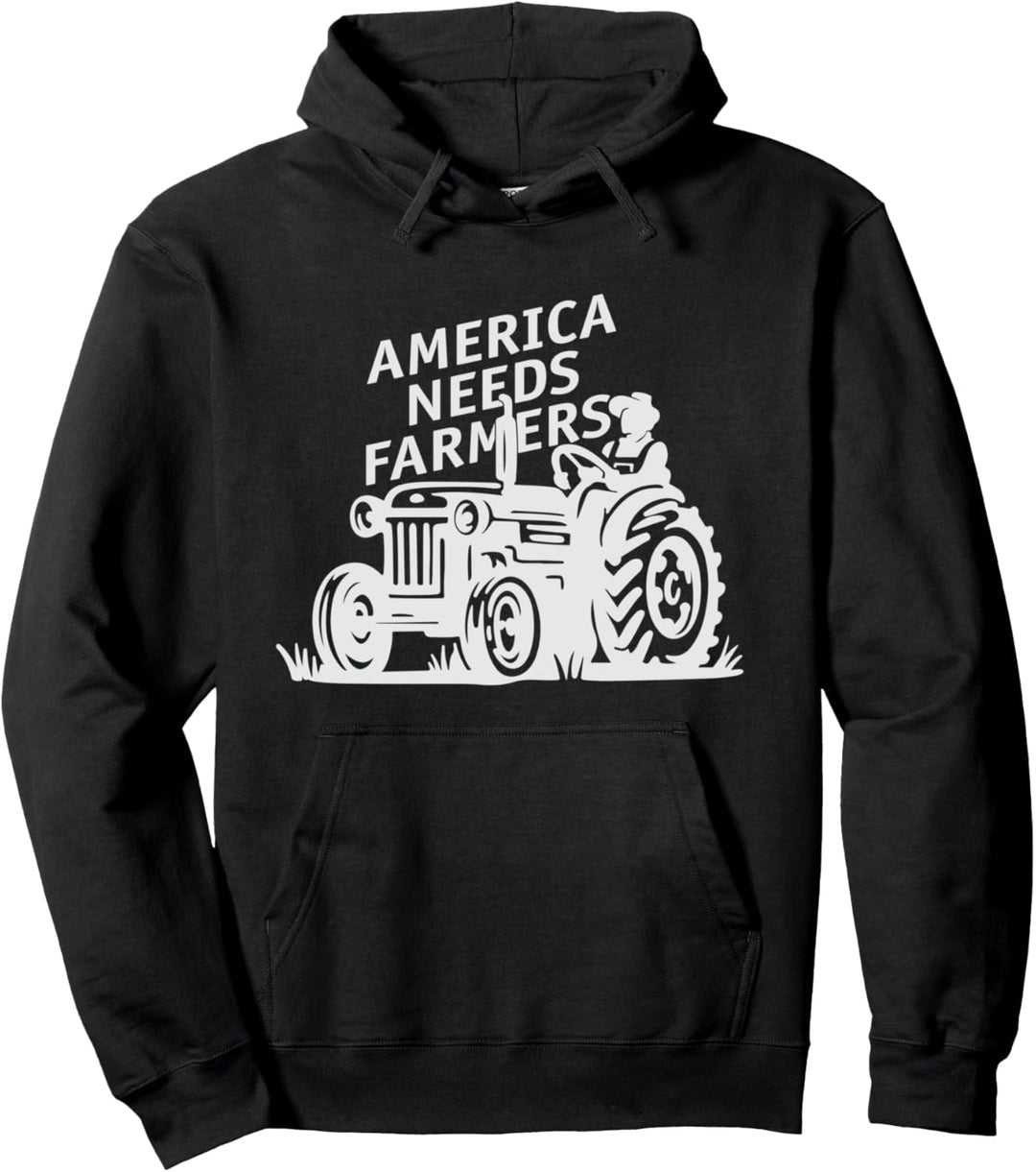 Farmer T-Shirt Traktor für Herren, patriotische USA-amerikanische Bauern Pullover Hoodie