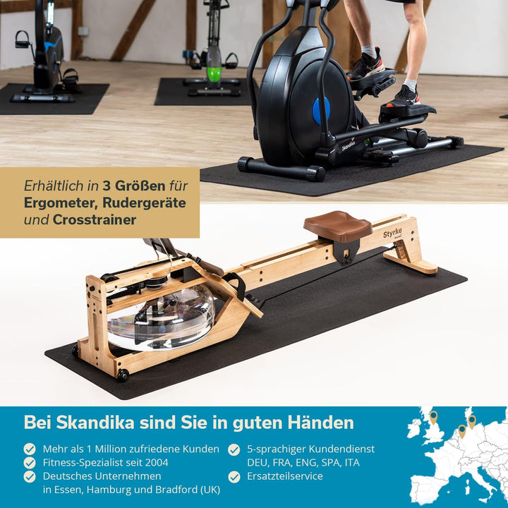 Skandika Bodenschutzmatte für Heimtrainer Rudergeräte und Vibrationsplatten | Made in Germany, Multi