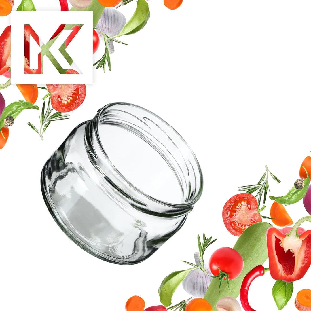 KADAX 50er Set Einmachgläser 250ml TO82 Gurken, Marmeladengläser Vorratsgläser Mason Jar mit Schraub