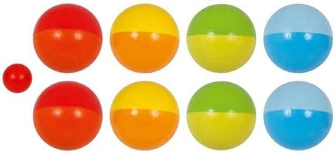 goki 56658 - Boule inklusive Baumwollbeutel - Outdoor-Familienspiel mit 9 Kugeln aus Holz; ideal für