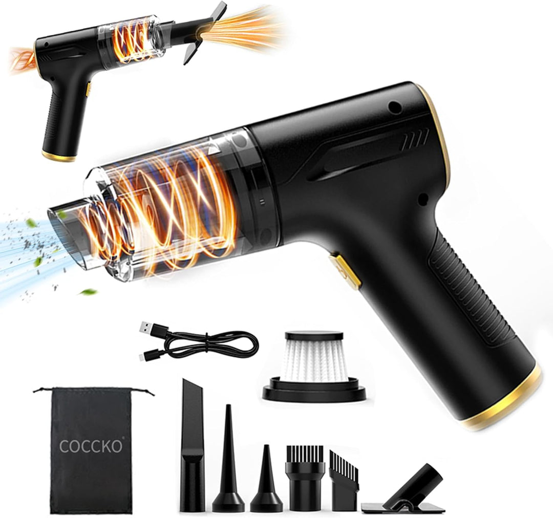 Handstaubsauger Akku 4-in-1 Auto Staubsauger Stark，15000Pa Tragbarer Autostaubsauger，mit Bürstenlose