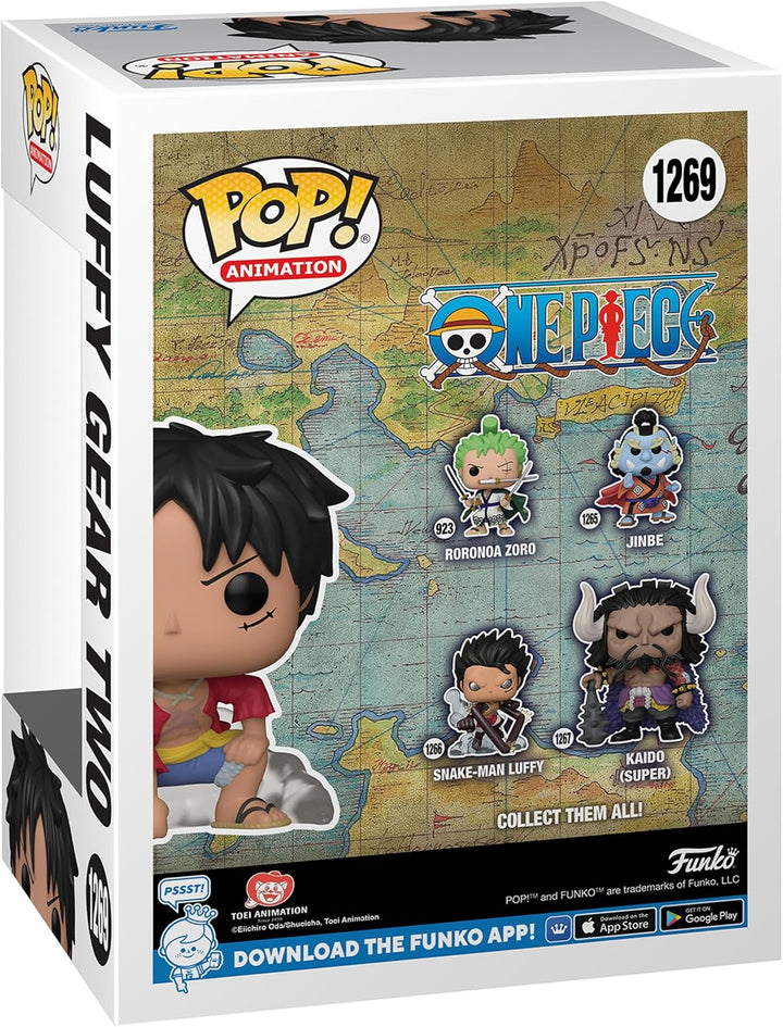 Funko Pop! Animation One Piece Luffy Gear Two Exclusive Vinyl Figuren, seltenes Pop Vinyl