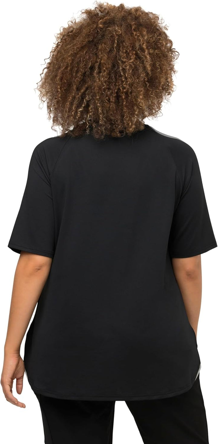 Ulla Popken Damen T-Shirts 42-44 Schwarz, 42-44 Schwarz