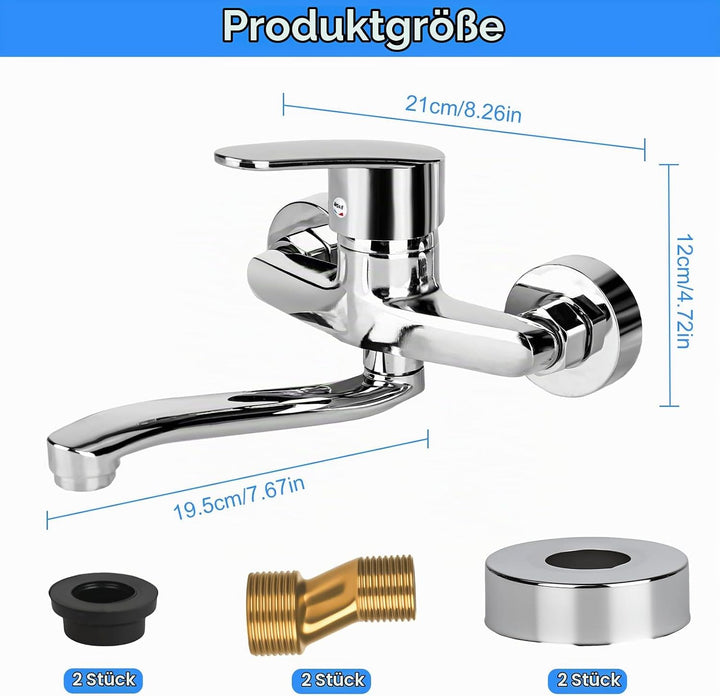 Wasserhahn Küche Wandmontage Wasserhahn Wandmontage 360° Drehbar Armatur Küche Wandarmatur Kalt und
