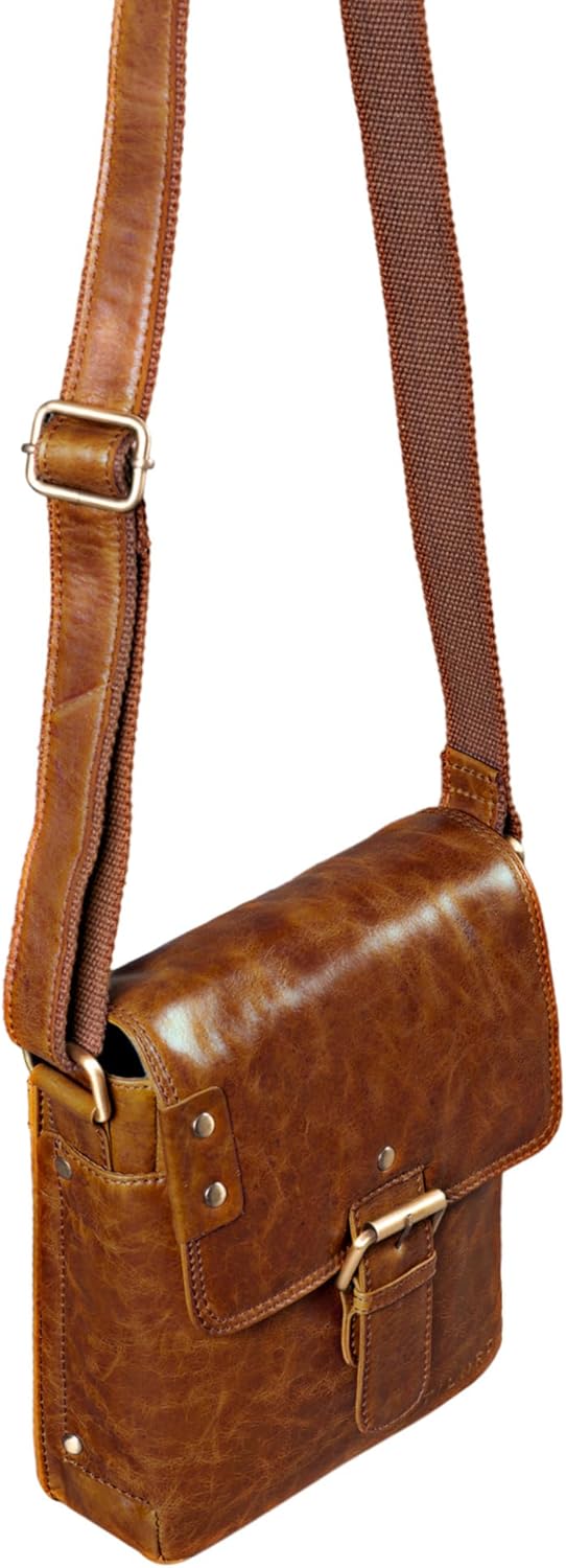 STILORD 'Alessio' Leder Messenger Bag Männer klein Vintage Umhängetasche Herrentasche Tablettasche S