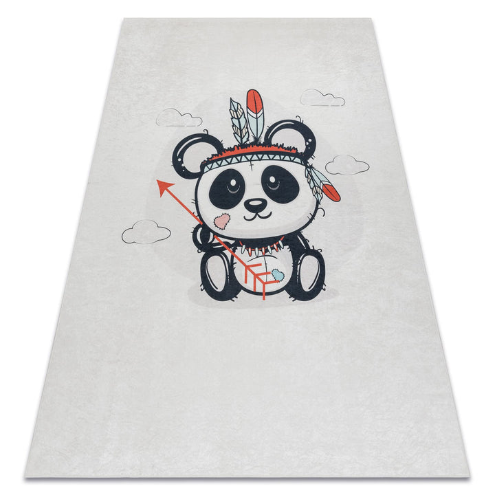 Kinderteppich Bambino Waschteppich Panda für Kinder Anti-Rutsch - Creme 120x170 cm 120 x 170 cm Bamb