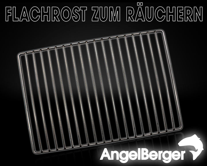 Angel-Berger Premium Räucherrost Flachrost Räucherzubehör 34 x 25 cm Edelstahl
