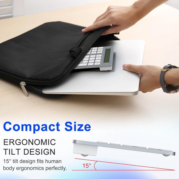 2-in-1 Ziffernblock Bluetooth- 34 Tasten Nummernblöcke mit Taschenrechner für PC/Laptop/Handy/iPhone