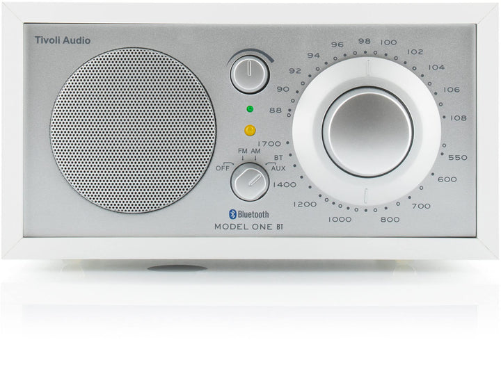 Tivoli Audio Model One BT Bluetooth UKW-/MW-Tisch Radio (Weiss/Silber) Weiss / Silber, Weiss / Silbe