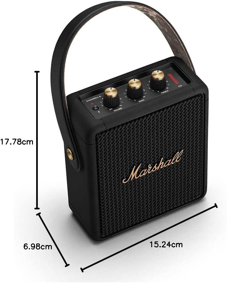 Marshall Stockwell II Portable Bluetooth Speaker - Black&Brass Stockwell II Home Speaker Schwarz und