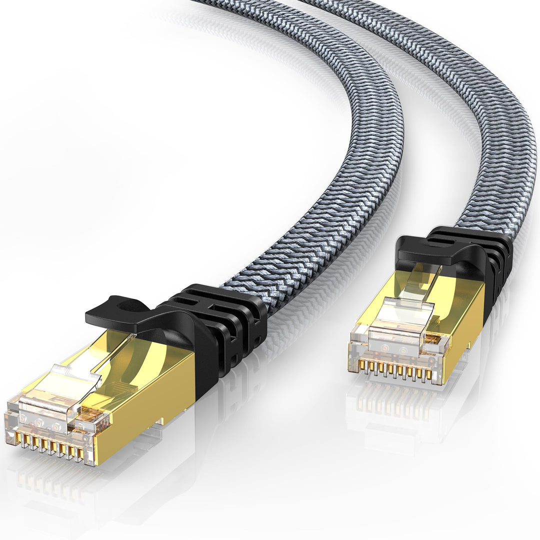 Netzwerkkabel 2Pack2M, CAT 8 40Gbps LAN Kabel High Speed Ethernet Kabel 2000MHz S/FTP RJ45 Gigabit N