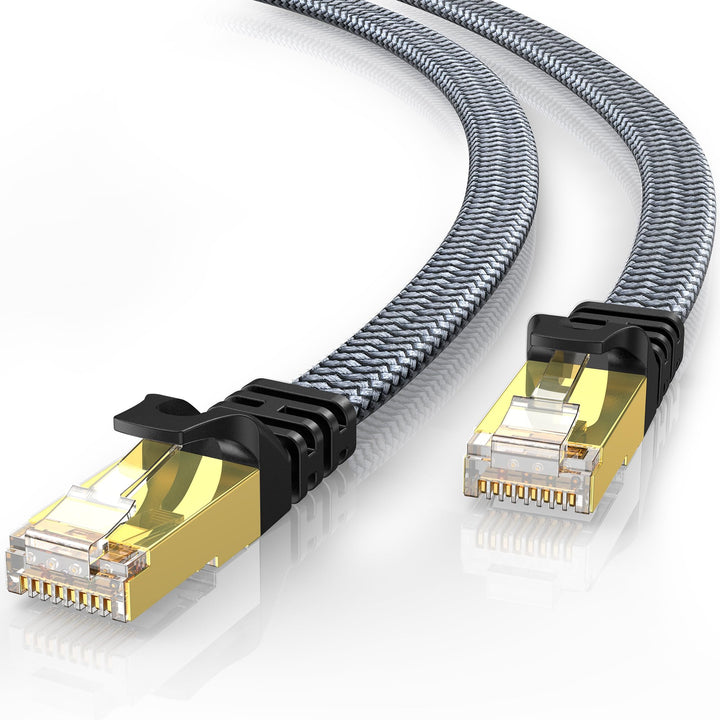 Netzwerkkabel 2Pack2M, CAT 8 40Gbps LAN Kabel High Speed Ethernet Kabel 2000MHz S/FTP RJ45 Gigabit N