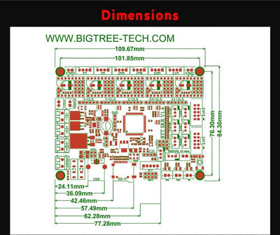 BIGTREETECH SKR V1.4 Turbo Controller Platine für 3D Drucker, kompatibel mit 12864LCD/TFT24, unterst