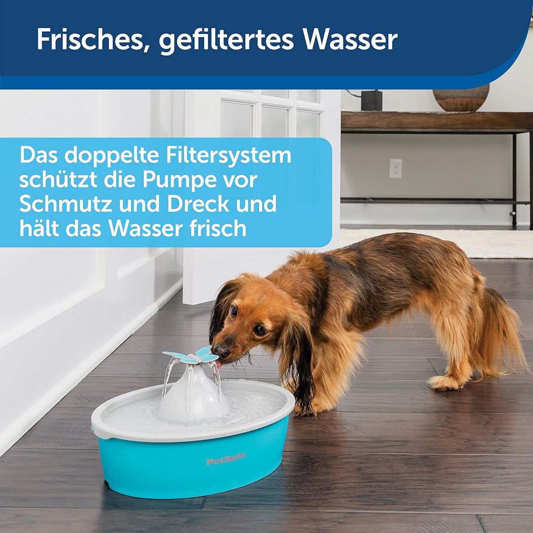 PetSafe Drinkwell Butterfly Trinkbrunnen für Katzen und kleine Hunde, BPA-freier Kunststoff, 1,5 Lit