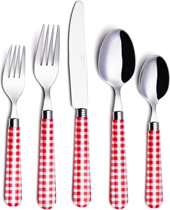ANNOVA Besteckset, 20-teilig, Griff aus Edelstahl - 4 x Tafelmesser; 4 x Tafelgabeln; 4 x Salatgabel