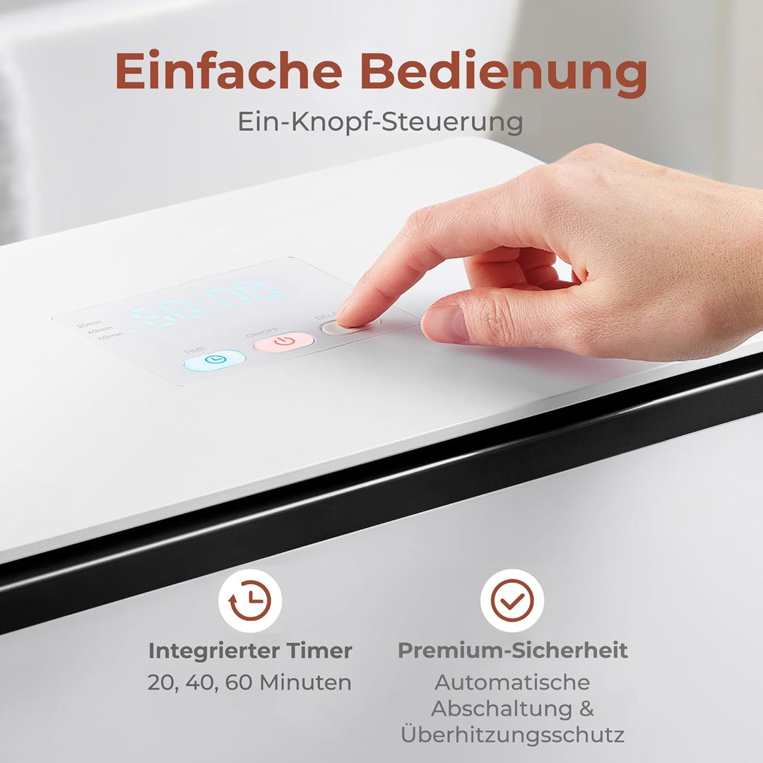 SereneLife Handtuchtrockner Elektrisch Schwarz – Fassungsvermögen für 2 Handtücher, Energiesparend &