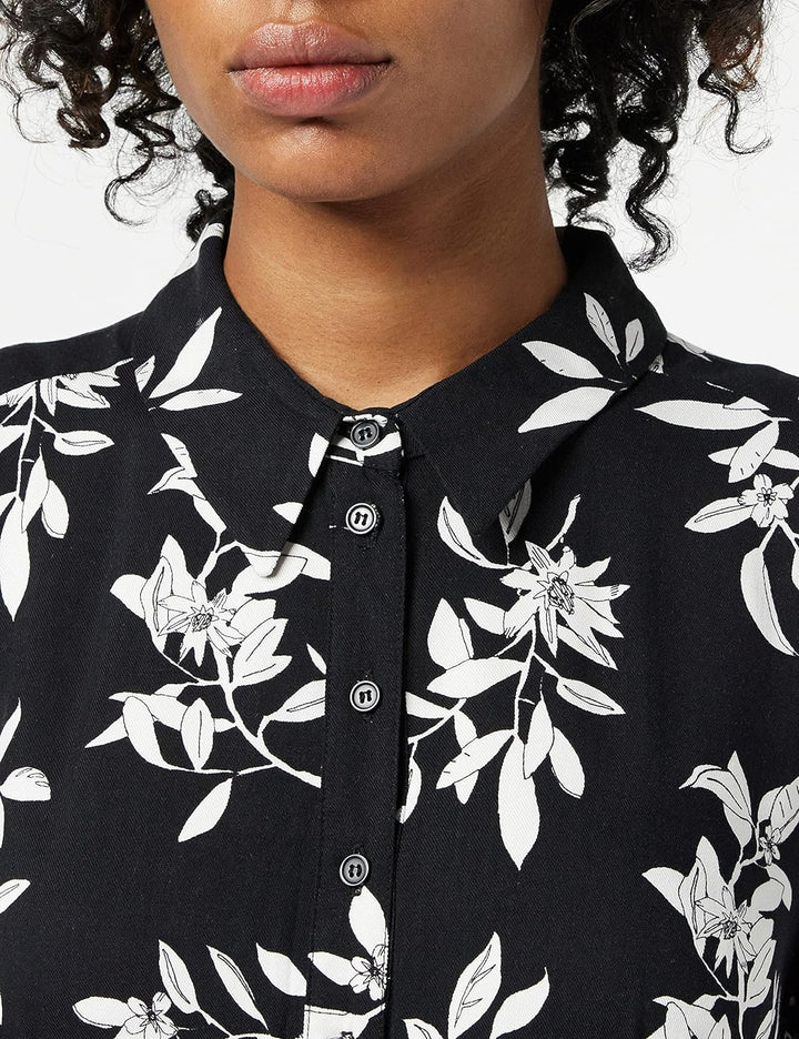 FIND Damen An6972 freizeitkleid damen, Schwarz (Black/White), 40 (Herstellergrösse: Large)