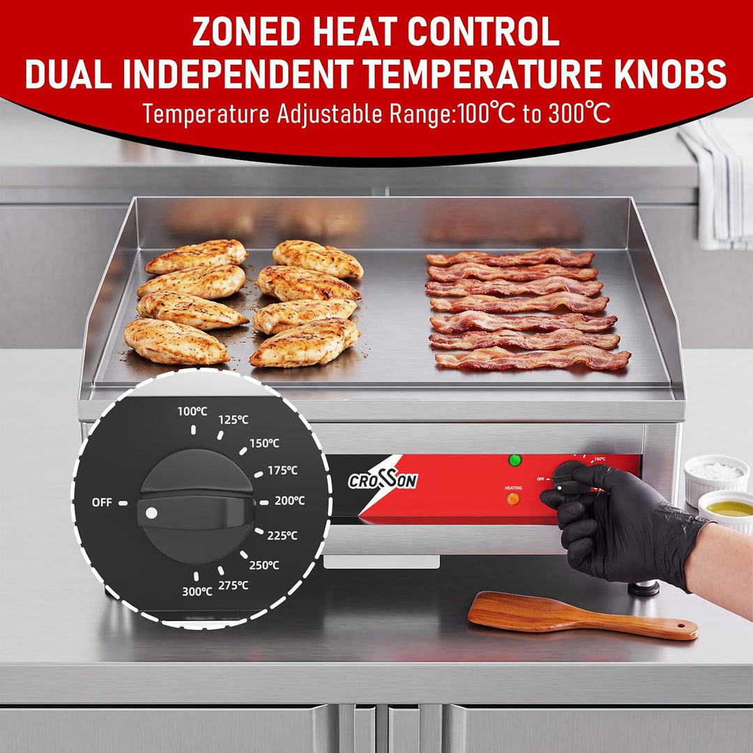 CROSSON 40.6 * 61Kommerzielle elektrische Arbeitsplattengrillplatte, Flat Top Hochleistungsgrillplat