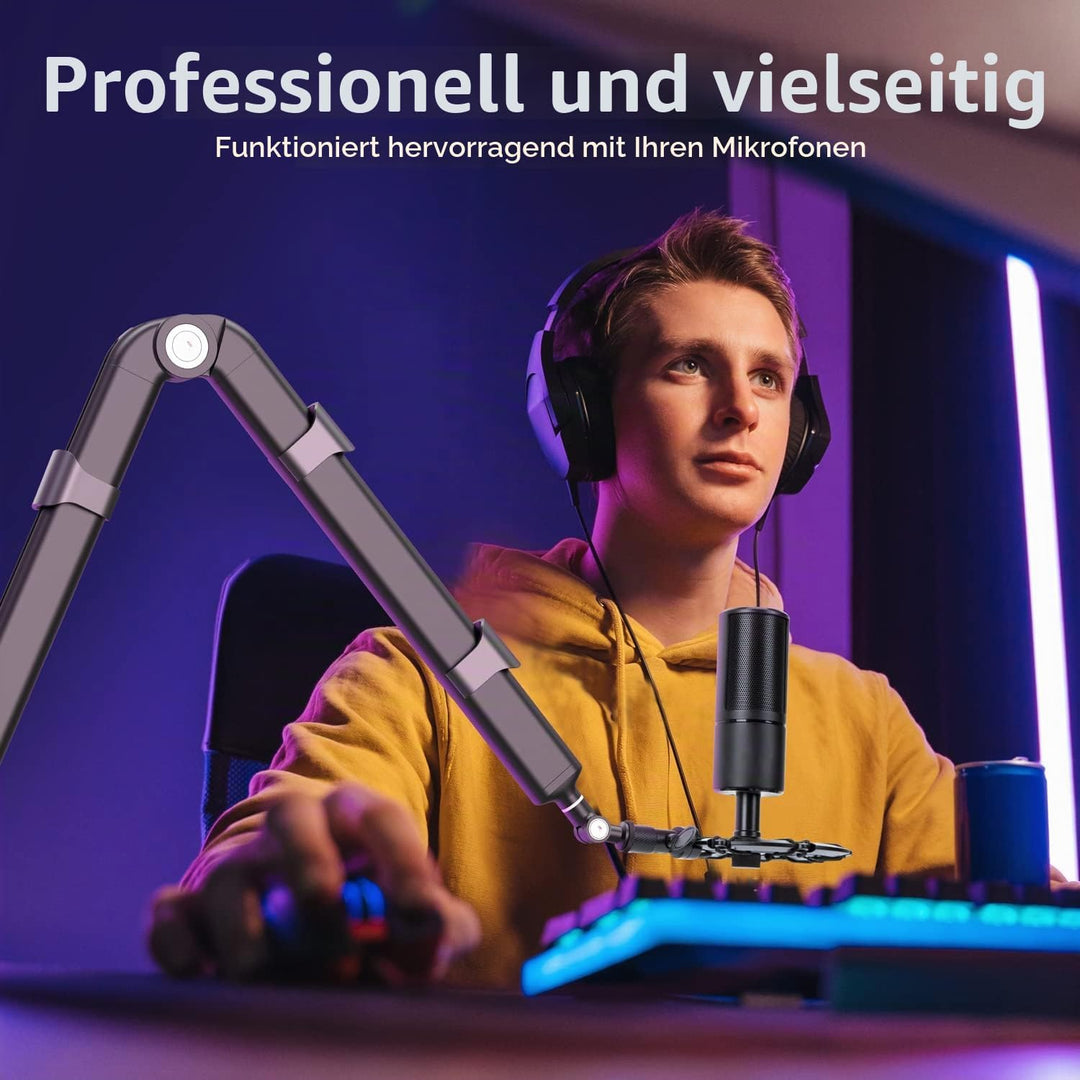 YOUSHARES Mikrofon Arm, Mikrofonarm für HyperX QuadCast, Shure SM7B, HyperX ProCast, Blue Yeti, Blue