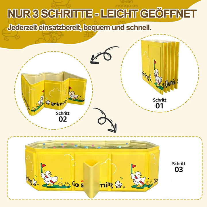 Faltbare Badewanne für Kinder - Tragbare Badewanne Grosse Kleinkindbadewanne mit Ablassventil Tragba