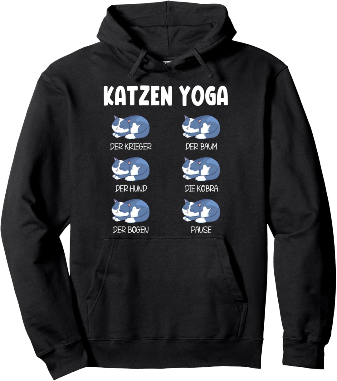Katzen Yoga Outfit Damen Meditation Namaste Cat Yoga Katzen Pullover Hoodie