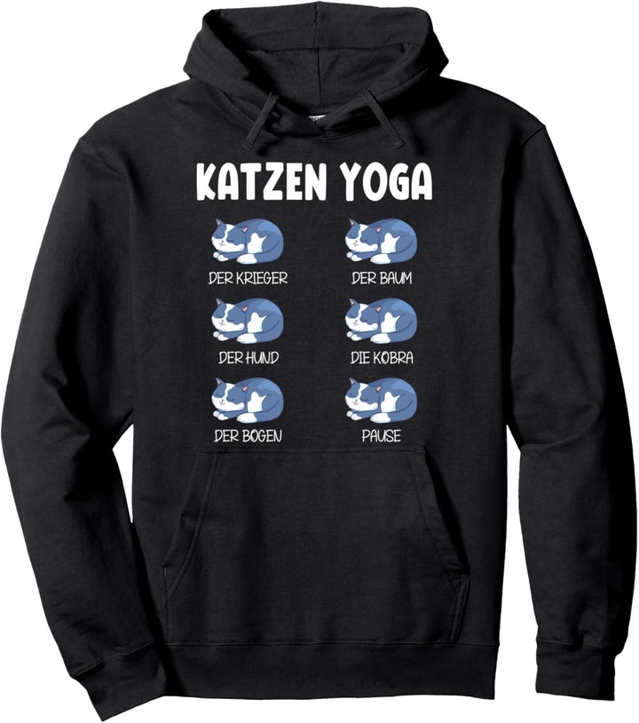 Katzen Yoga Outfit Damen Meditation Namaste Cat Yoga Katzen Pullover Hoodie
