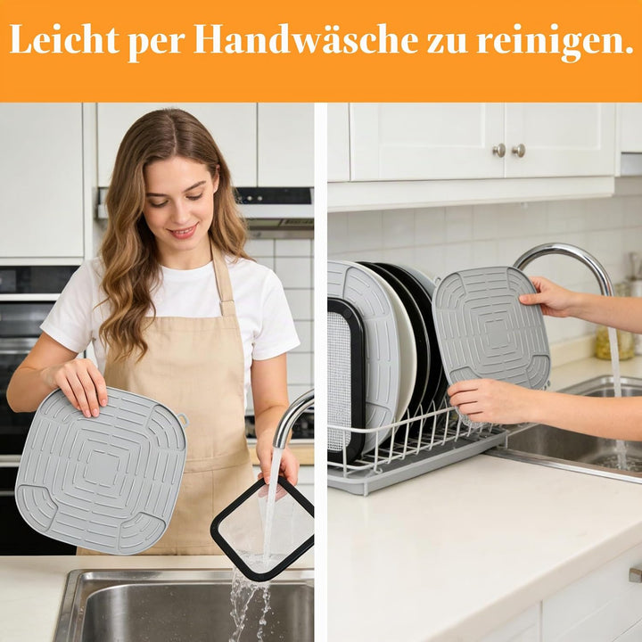 Airfryer Zubehör für Ninja CRISPi FN101EU, Inklusive1 Hitzebeständige Magnetische Spritzschutze Pass