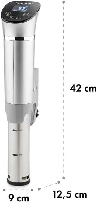 Klarstein Quickstick- Sous-Vide Garer, Präzisionskochtopf, Schongarer, 1300 Watt, Timerfunktion, 3D