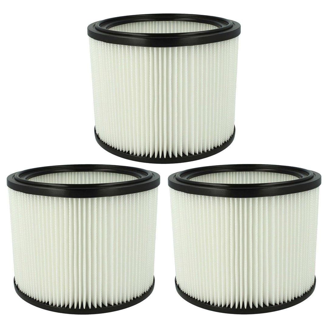 vhbw 3x Filterelement kompatibel mit Makita VC3011L, VC2512L, VC3012M, VC2511, VC3012L Nass-/Trocken