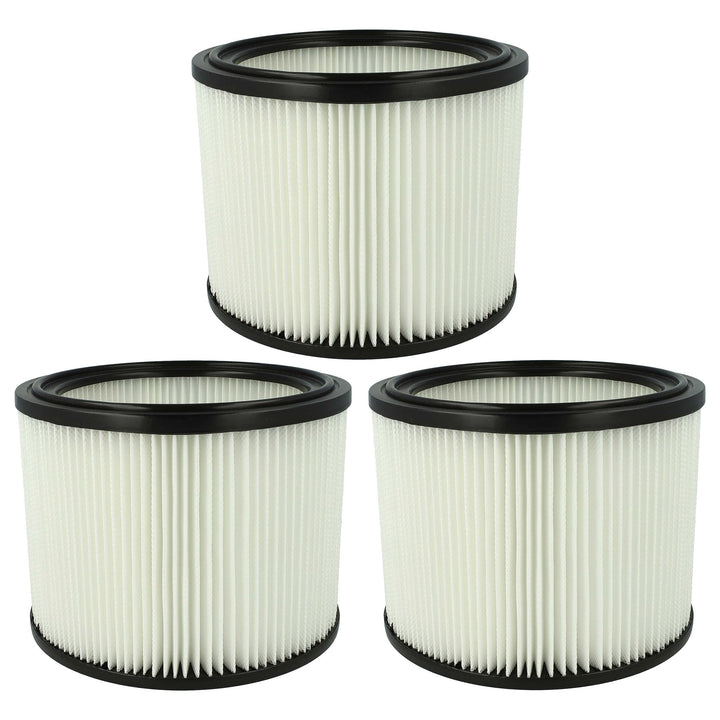 vhbw 3x Filterelement kompatibel mit Makita VC3011L, VC2512L, VC3012M, VC2511, VC3012L Nass-/Trocken