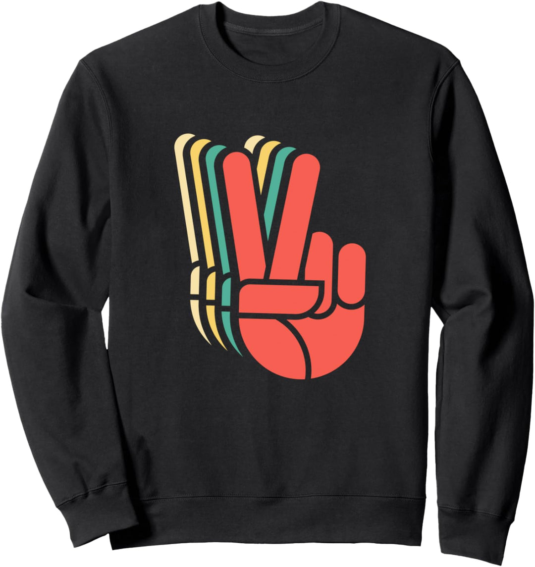 Retro Peace Love 60's 70's Hippie Sweatshirt