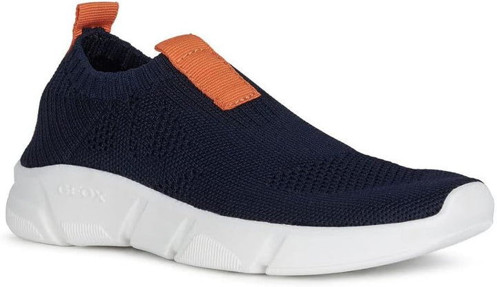 Geox Jungen J Aril Boy ASneakers 28 EU Navy Orange, 28 EU Navy Orange