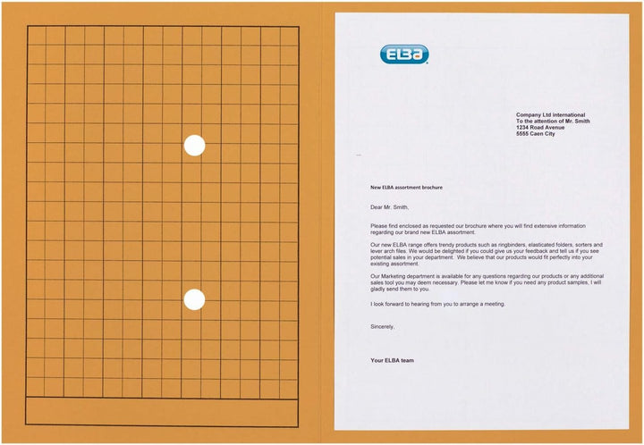 Elba Umlaufmappe, A4, 2 Sichtlöcher, Recyclingkarton, gelb, 50 Stück gelb Umlaufmappe, gelb Umlaufma