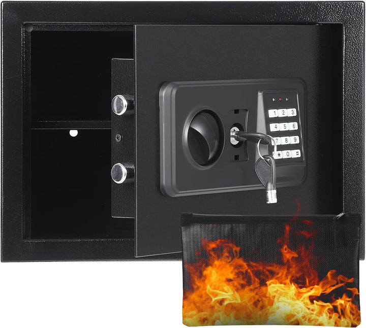Garvee 22L Safe Tresor mit Zahlencode, Schlüssel &amp;Feuerfester Tasche Tresor | für Zuhause / Hotel, A