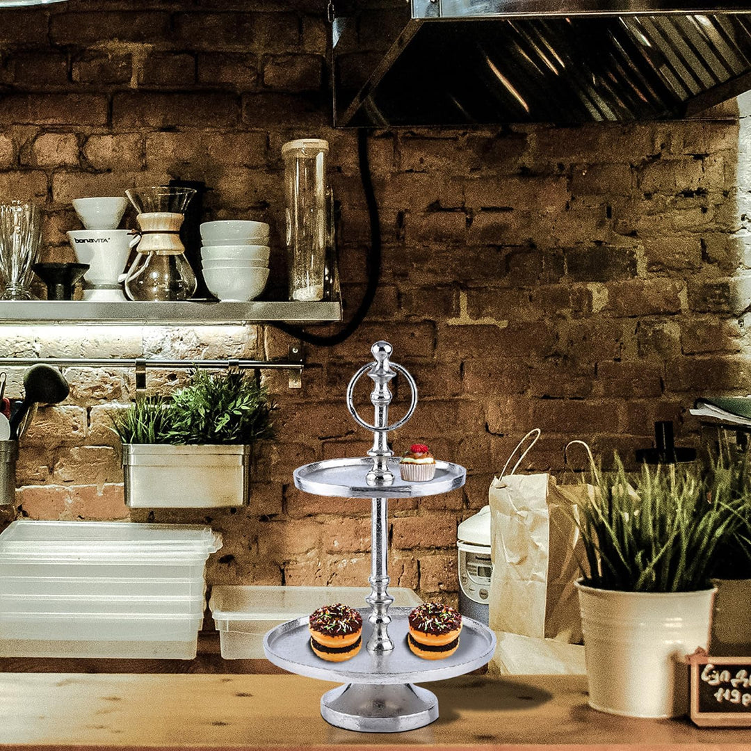 Marrakesch Orient & Mediterran Interior Etagere Annika (2-Etagen Etagere rund 34cm), 2-Etagen Etager