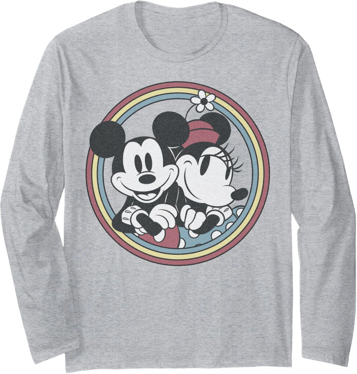 Disney Mickey And Friends Mickey And Minnie Retro Rainbow Langarmshirt