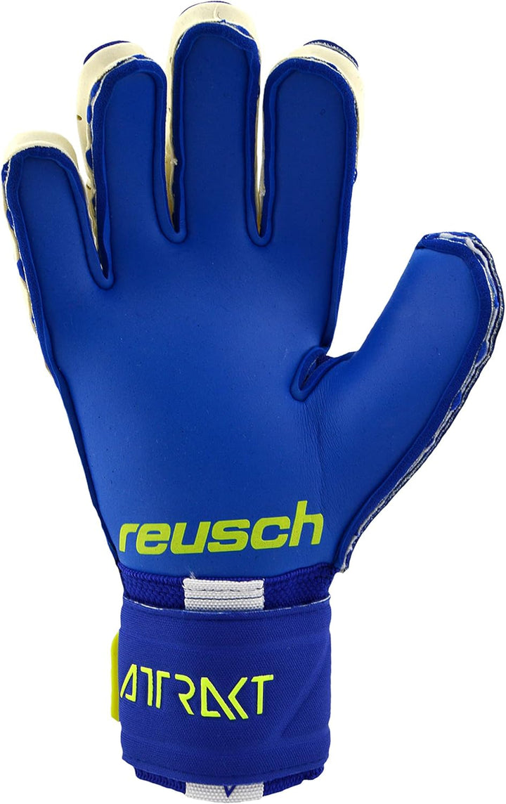 Reusch Unisex – Erwachsene Attrakt Duo Torwarthandschuh 9 deepblu/safe yell/dep blu, 9 deepblu/safe