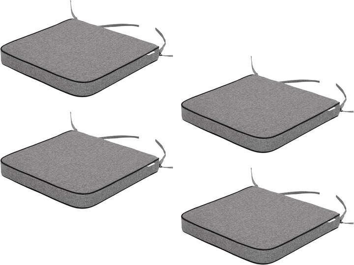 HOBBYGARDEN 4er Set Stuhlkissen/Sitzkissen 48x45 cm Sitzauflagen Polsterauflagen Outdoor/Indoor Auss