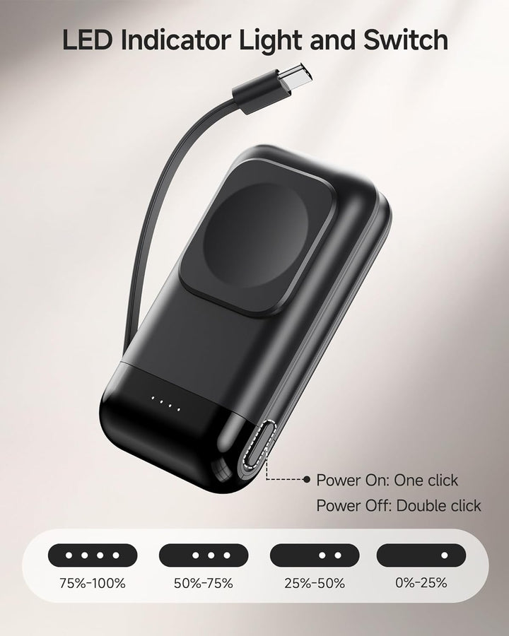 Phelinta 6000mAh Tragbares Ladegerät für Samsung Galaxy Watch 8/8 Classic/Ultra/7/6/6 Classic/5 Pro/