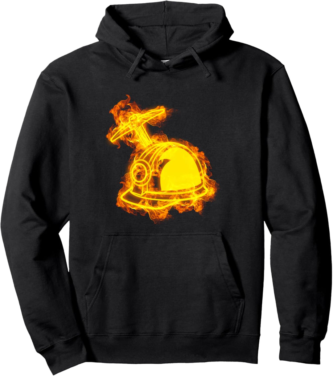 Feuer Bergbau Ausrüstung Flammen Kohle Bergmann Pullover Hoodie