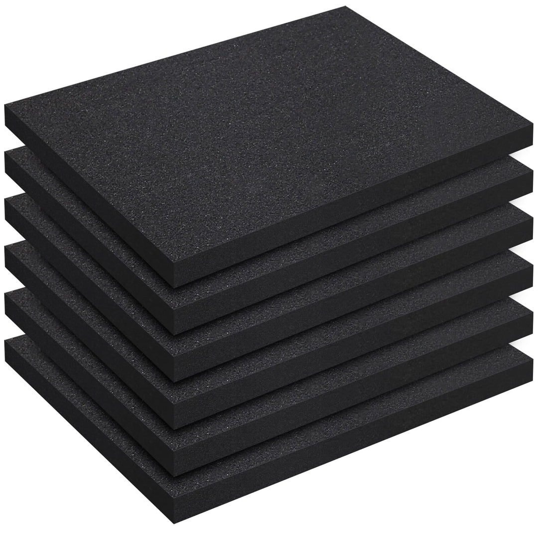 6 Stück Schaumstoff Zuschnit, 400 x 300 x 25 mm Schaumstoffeinlage Werkzeug, Einsätze für Koffer, Wü