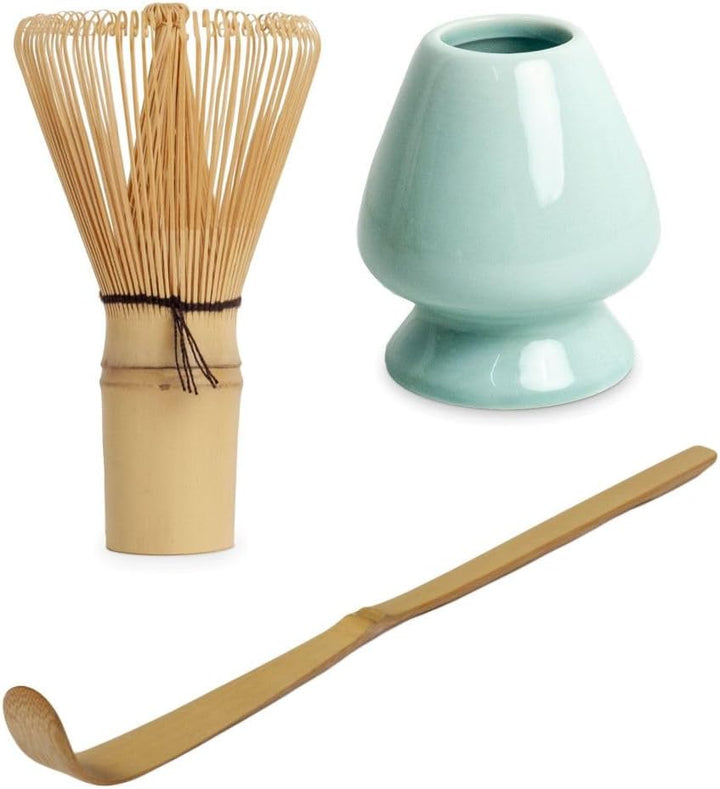 Matcha Schale Set KINTEN in Geschenkbox Matchaschale aus Japan inklusive Bambus Besen, Bambus Löffel