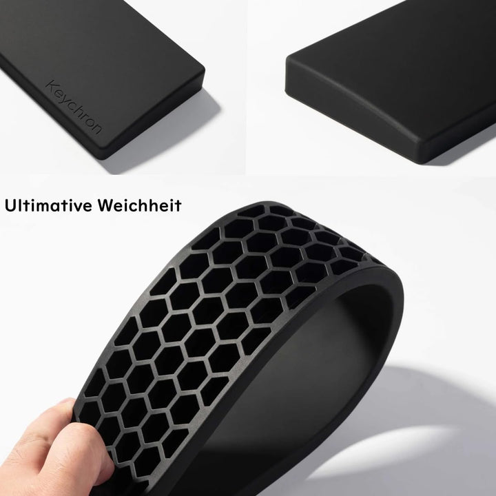 Keychron Silikon-Handballenauflage mit Hexagon-Struktur | Rutschfeste Oberfläche &amp; Ergonomisch | Ent